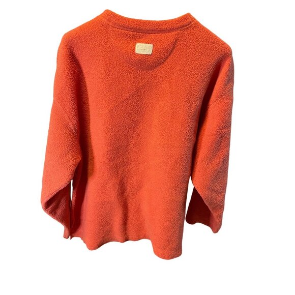 Vintage 90s Tradewinds Orange Fleece Long Sleeve Pullover Sz XL - Picture 2 of 10